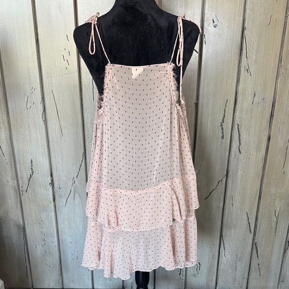 Free people intimately Light Pink Spotted Ruffle Slip Dress/tunic - Picture 3 of 6